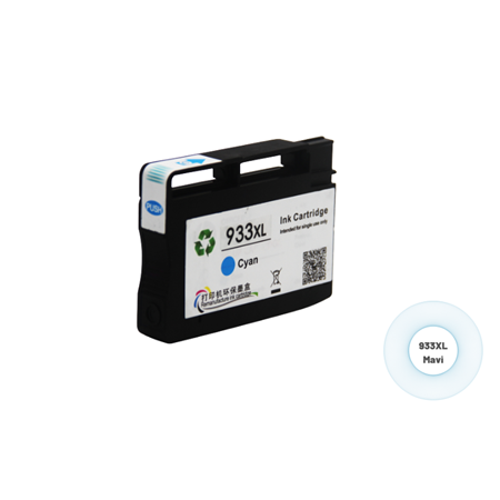 Hp 933XL Mavi | Cyan Muadil Kartuş (CN054A) Yüksek Kapasite